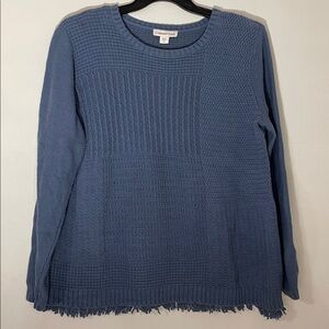 Coldwater Creek Blue Crew Neck Sweater XL